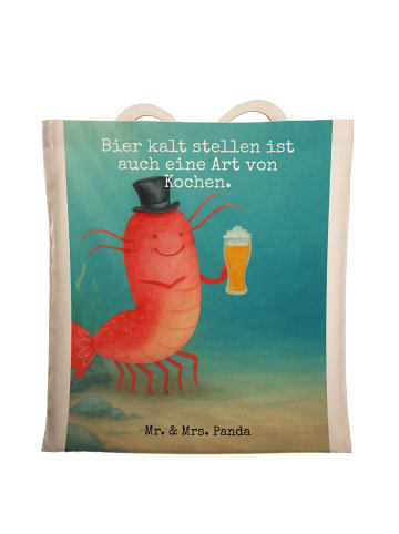 Mr. & Mrs. Panda Tragetasche Hummer Weizen Design mit Spruch in Weiß