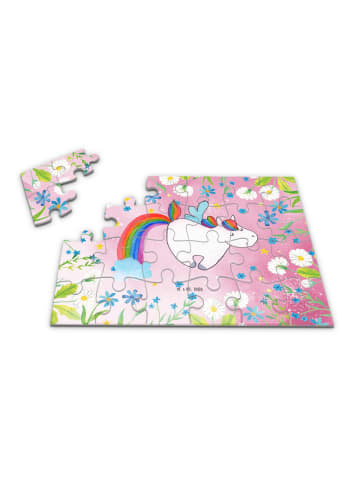 Mr. & Mrs. Panda Puzzle Einhorn Fliegendes Pferd ohne Spruch in Rot Pastell