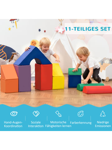 HOMCOM Bausteinset in Mehrfarbig 25L x 25B x 50H cm