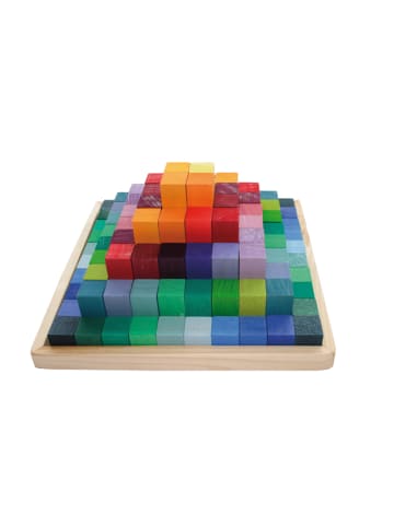 Grimm's Holzpuzzel Kleine Stufenpyramide ab 1 Jahr in bunt