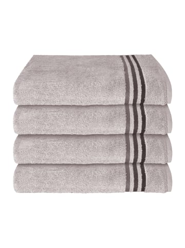 Schiesser Handtuch Skyline Color im 4er Set in Hellgrau