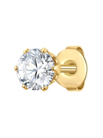 True Rebels Ohrstecker aus Edelstahl mit Zirkonia in gelbgold