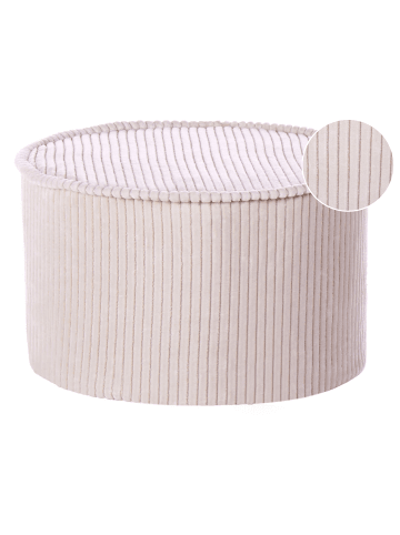 Beliani Pouf ZIKRIA in Beige - (W) 40 x (H) 25 x (L) 40 cm