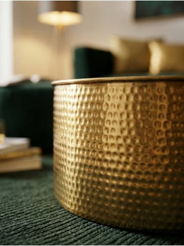 KADIMA DESIGN Beistelltisch Modern | Oriental, Hammerschlag, Ø61cm in Gold