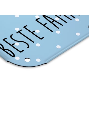 Mr. & Mrs. Panda Blechschild Koala Familie zwei mit Spruch in Blau Pastell