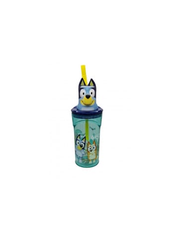 Bluey Splash 3D Plastikstrohhalm Becher, 360 ml