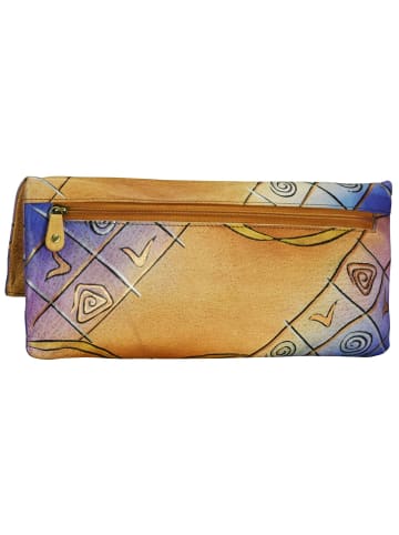 Greenland Nature Art+Craft Clutch Tasche I Leder 30 cm bunt