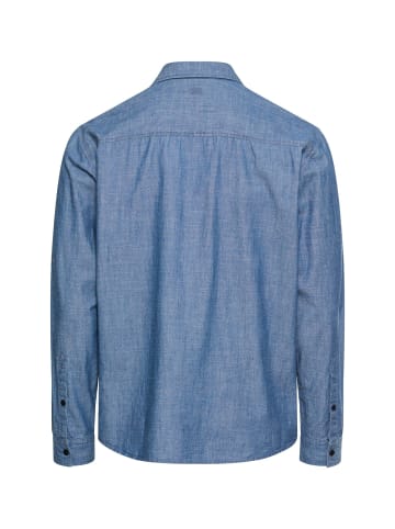 Camel Active Langarm Hemd aus reiner Baumwolle in Blau