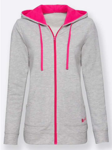 WITT WEIDEN Sweatjacke in grau-pink