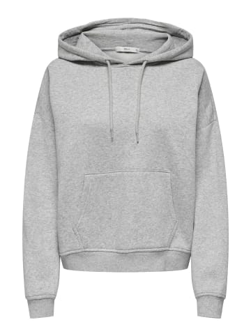 ONLY Kapuzenpullover in Light Grey Melange