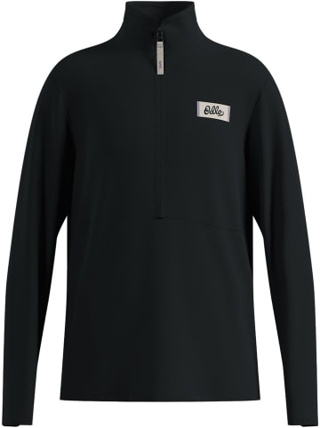 Odlo Longsleeve "Midlayer 1/2 Zip Classic Fleece" in Schwarz