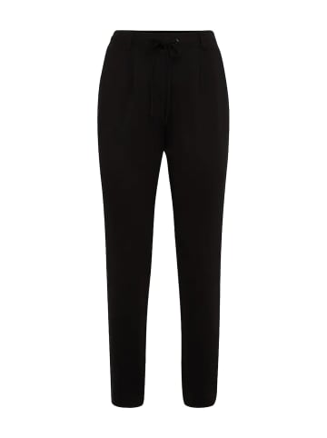 Tom Tailor Elegante Business Stoffhose Loose Fit Ankle  Pants mit Tunnelzug in Schwarz