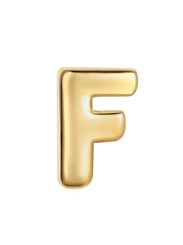 Glanzstücke München Piercing Buchstabe F aus Sterling Silber in gelbgold