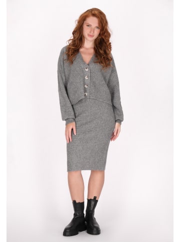 DreiMaster Damen Cardigan in Grau Melange