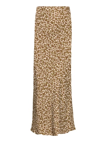 Betty Barclay Satinrock mit Leoprint in Beige/Khaki