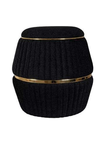Kayoom Hocker Doric in schwarz - gold