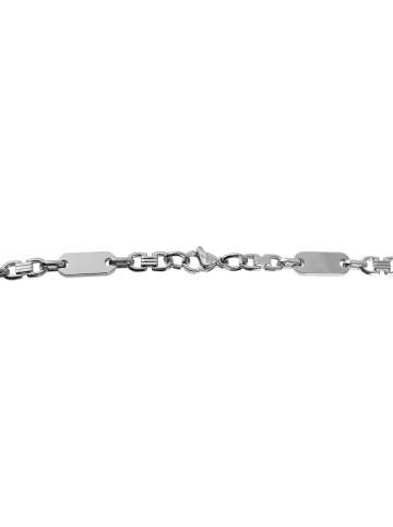 Adeliás Unisex Halskette – Plattenkette aus Edelstahl in silber