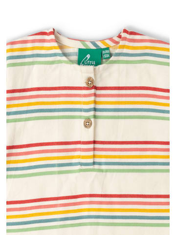 Little Green Radicals Kurzärmeliges Henley-Oberteil in Creme