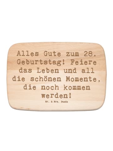 Mr. & Mrs. Panda Holz Frühstücksbrettchen Spruch 28. Geburtstag ... in Transparent
