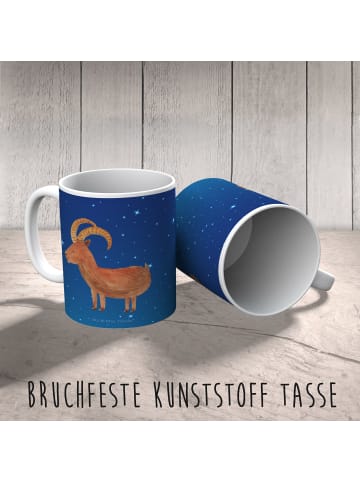 Mr. & Mrs. Panda Haferl Sternzeichen Steinbock ohne Spruch in Sternenhimmel Blau
