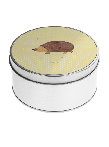 Mr. & Mrs. Panda Kaffeedose Igel Herzen ohne Spruch in Gelb Pastell