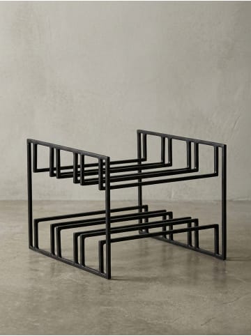 KADIMA DESIGN Weinregal Flaschenhalter | Metall Schwarz, 29x21x25cm, 6 Flaschen