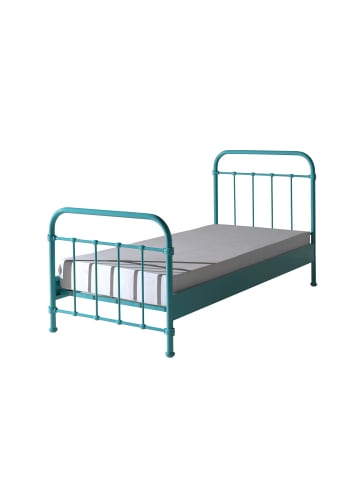 58 aufm Kessel METALLBETT Karlyn 210x111x98 aus Metall in Türkis