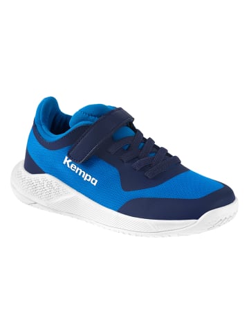 Kempa Hallen-Sport-Schuhe Kourtfly Kids in blau/weiß