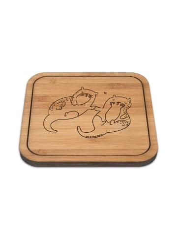 Mr. & Mrs. Panda Coaster Otter Hände halten ohne Spruch in Transparent