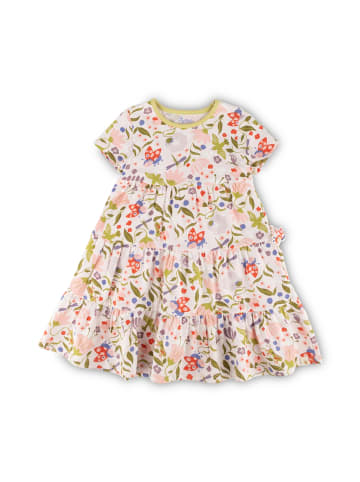 Sigikid Kleid happy ladybug in Weiß/Rosa/Grün