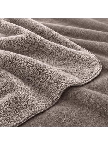 Traumschlaf Kuscheldecke Wende Kuscheldecke Chenille Sherpa in taupe