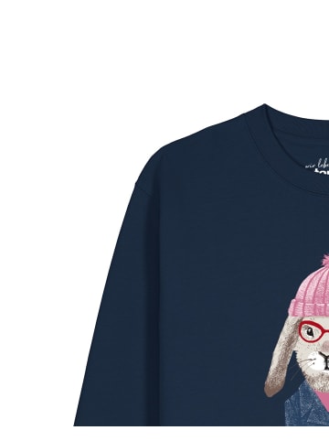 wat? Apparel Sweatshirt Hase in Dunkelblau
