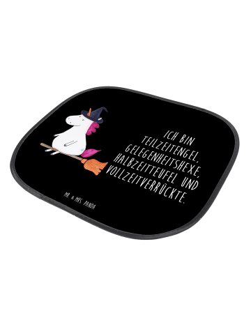 Mr. & Mrs. Panda Auto Sonnenblende Einhorn Hexe mit Spruch in Schwarz