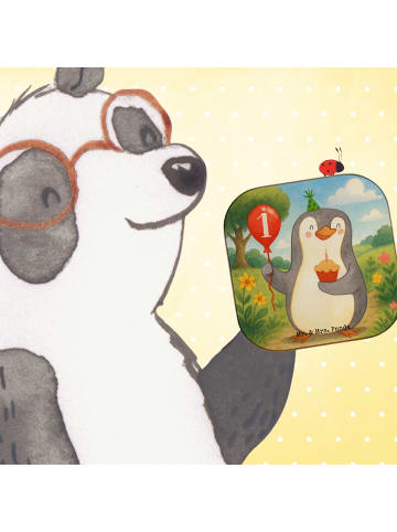 Mr. & Mrs. Panda Tischuntersetzer 1. Geburtstag Pinguin Luftball... in Weiß
