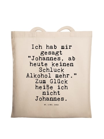 Mr. & Mrs. Panda Tragetasche Ich hab mir gesagt... mit Spruch in Creme