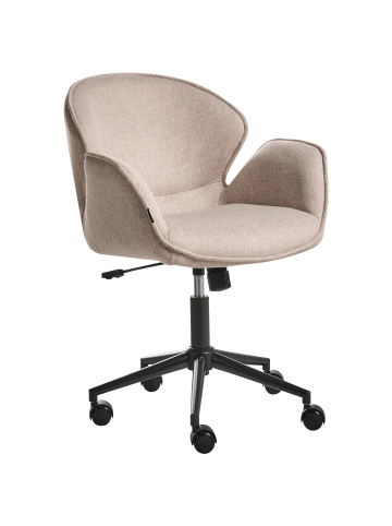 Beliani Bürostuhl BELMAR in Grau/Beige/Schwarz - (W) 63 x (H) 83 x (L) 70 cm