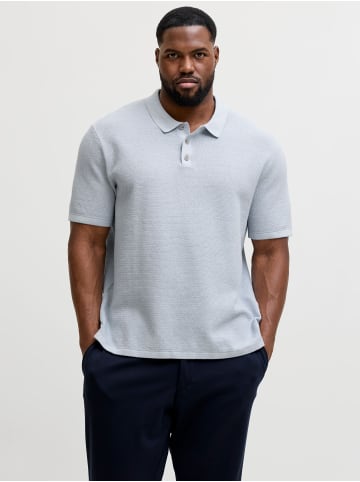 JACK & JONES PLUS Gestricktes Polo in Chambray Blue