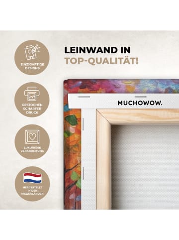 MuchoWow Leinwand bilder Bunter Wald (BxH)