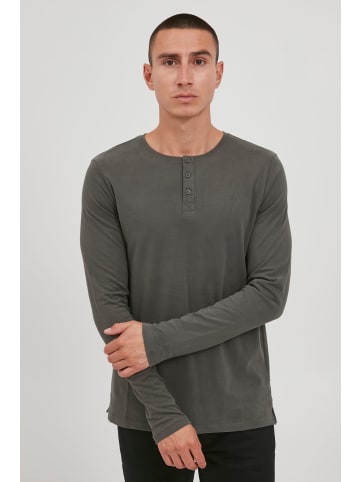 !SOLID Langarmshirt SDVinton LS 21106135  Langarmshirt mit Henley-Ausschnitt in Grau