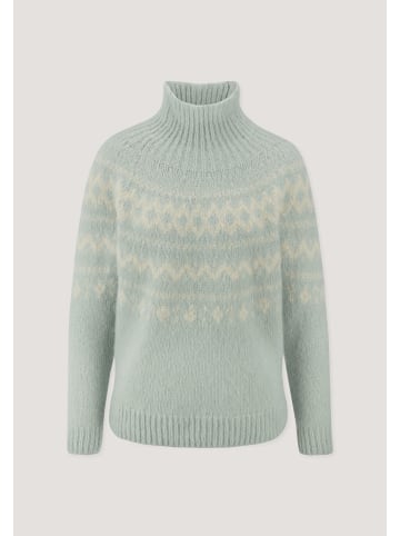 Hessnatur Hessnatur Rollkragenpullover Relaxed aus Alpaka und Bio-Baumwolle in polargrün