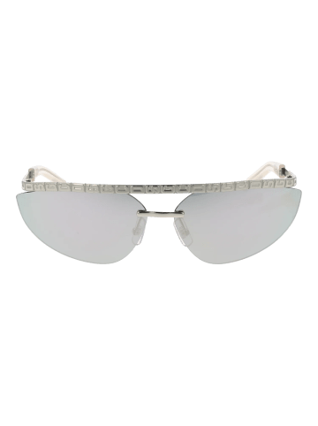 GCDS Unisex Sonnenbrille Browline Silber