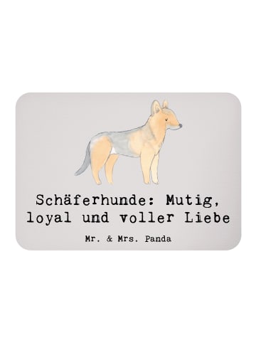 Mr. & Mrs. Panda Kühlschrankmagnet Schäferhunde Freundschaft mit... in Grau Pastell