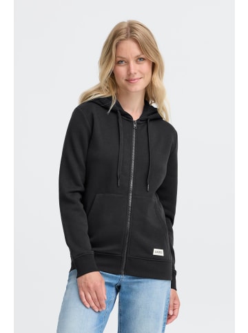Oxmo Kapuzenfleecejacke OXKAREN ZIPHOODIE in Schwarz