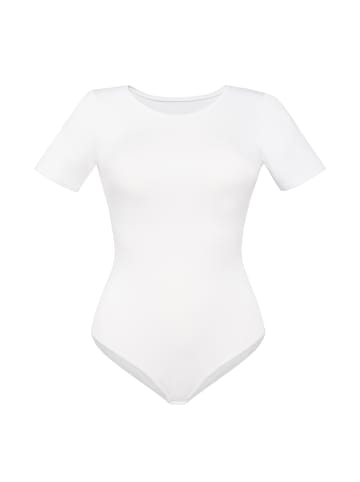 Teyli Bodysuit für Frauen mit kurzen Ärmeln Shirty in weiß