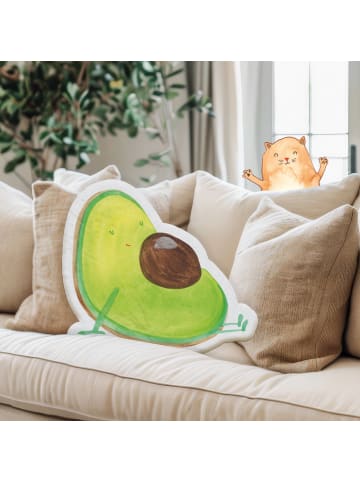 Mr. & Mrs. Panda Kissen Avocado Schwangerschaft ohne Spruch in Weiß