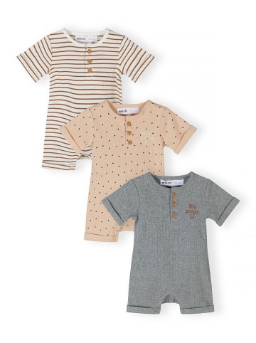 Minoti 3-er Pack Overalls & Jumpsuits NOSBABYRIB5 in graumeliert