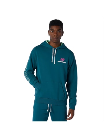 New Balance New Balance Athletics Clash Hoodie in Blau