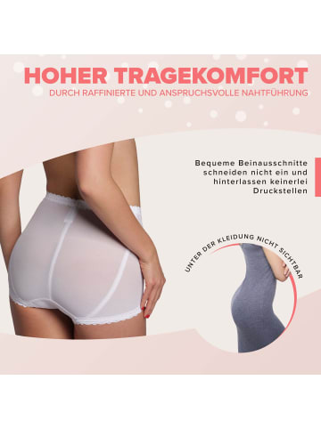 MISS PERFECT Shapewear Feintüll Miederhose in Weiß