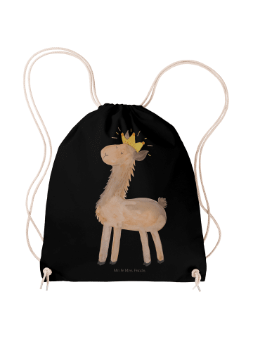 Mr. & Mrs. Panda Jutebeutel Lama König ohne Spruch in Schwarz