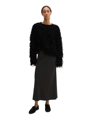 Marc O'Polo Fransenpullover cropped in Schwarz